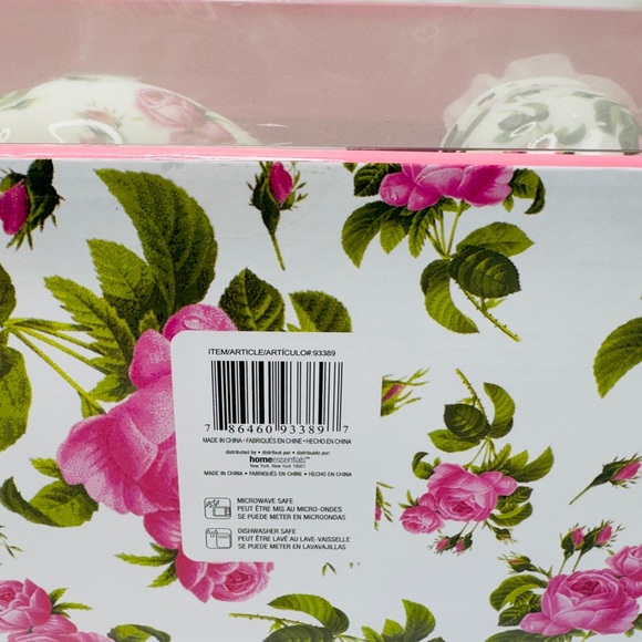 Kent Pottery Rose Patterned Tea Set with Pink and Green Accents New - Picture 6 of 15